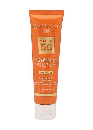 Солнцезащитный крем hampton sun age defying mineral for face spf 50, 50 мл