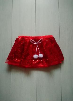 Новогодняя юбка с пайетками
