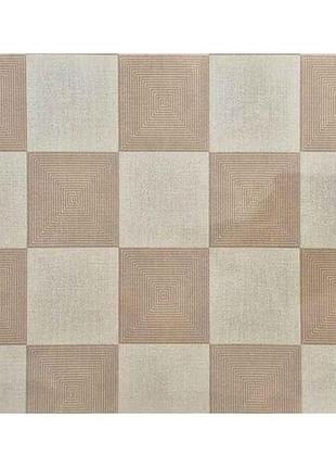 Термосерветка 2-стороння 98х58см #16 пластик квадрати мокко/квіти на сірому тм bona domus