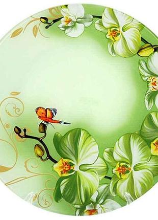 Блюдо скл. d.30 орхідея white s3012/ r021-2 тм lumines