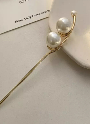 Украшение декор держатель для волос с бусинами