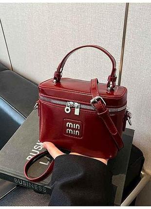 Сумка женская экокожа 13*17,5*8см красный арт.c59025-5 тм китай