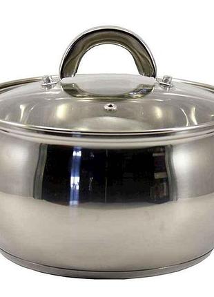 Каструля 4л zb-a-4s нерж. сфер. скл.кр тм zauberg