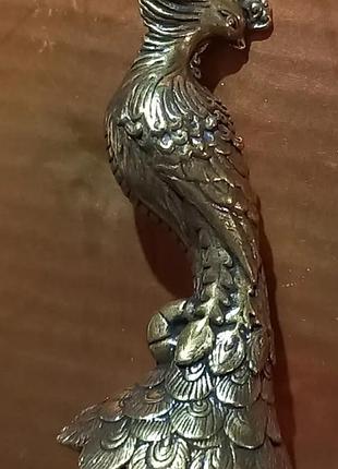 Фігурка статуетка латунна метал латунь птиця фенікс жар птиця щастя