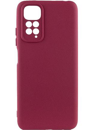 Чехол silicone cover lakshmi full camera (aaa) для xiaomi redmi note 11 (global) / note 11s бордовый / plum