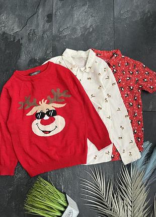 Светр, сорочка,новорічний 5-6 років