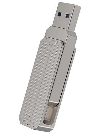 Флеш-накопитель wiwu wi-fd003 infinite 2in1 type-c usb 3.2 - 128 gb silver