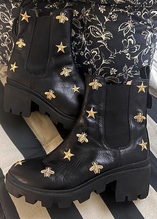 Черевички челсі gucci із вишивкою