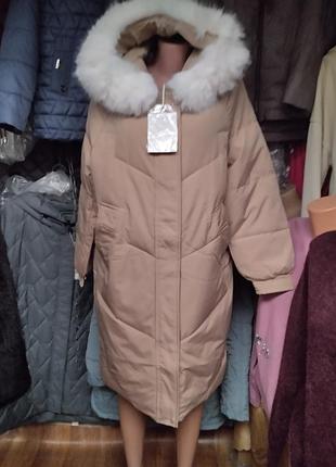 Пальто зимнее с опушкой