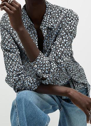 Рубашка свободного кроя с принтом