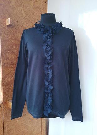 Брендовый вискозный трикотажный свитер джемпер кардиган