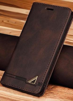 Чехол книжка для samsung galaxy м12 чохол-книжка на самсунг м12(sm-м127) коричневый