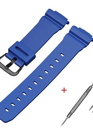Ремінець для casio g-shock dw-5600/6900/g-5600/gw-m5610 blue black