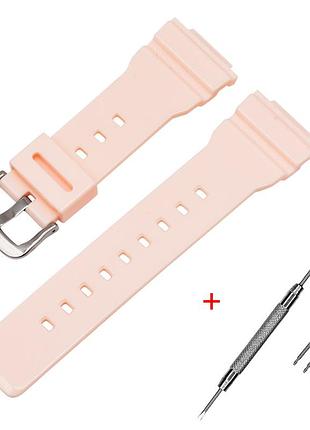 Ремінець для casio g-shock dw-5600 pink-glossy si