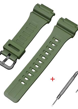 Ремешок для casio ae-1000w army green bk