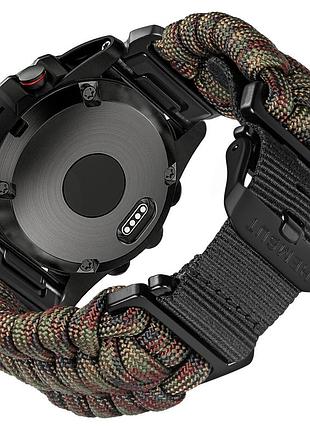 Ремінець для годинника hemsut hga145 rugged paracord military garmin 22 mm