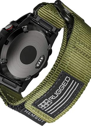 Ремешок для часов hemsut hga125 super rugged garmin green 26 mm