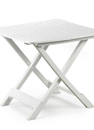 Стол раскладной progarden tevere 79x72x70 см белый, садовый, пластиковый для пикника