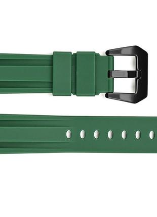 Ремешок для часов 3001 silicone green-black 24 мм.