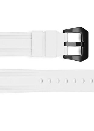 Ремешок для часов 3001 silicone white-black 24 мм.
