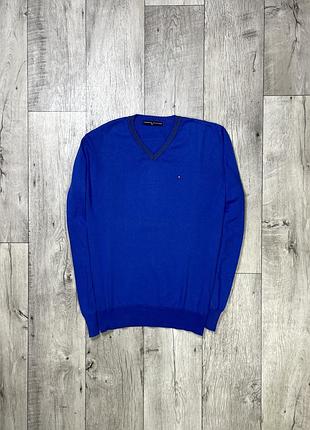 Tommy hilfiger кофта свитшот xl-2xl размер свитер синяя