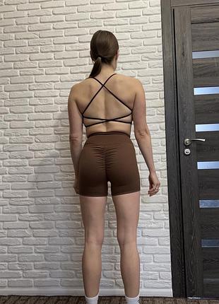 Велосипедки еластичні з пуш-ап + топ