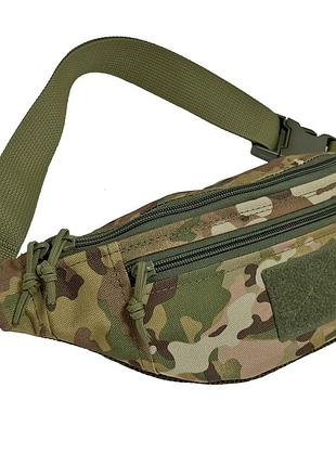 Тактична поясна сумка-бананка мультикам поликордура melgo