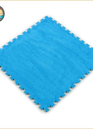 Пол-пазл плюшевый 60х60х1см голубой (d) sw-00002091