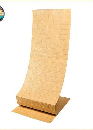 Самоклеящаяся 3d панель в рулоне 19600x700x3мм бежевая кирпичная (r009-3-20) sw-00001195