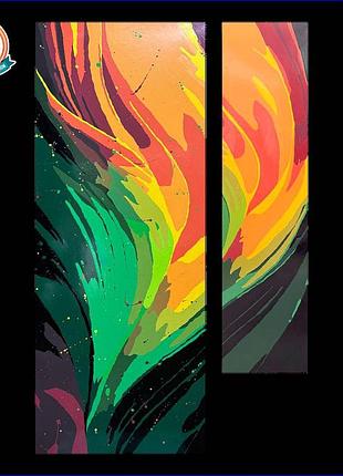 Металлокерамический дизайн-обогреватель uden-s "яскравість" (диптих)