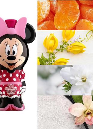 Детский гель - шампунь 2 в 1 минни маус 2д , air-val minnie mouse, 400мл | детский гель для душа , шампунь