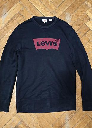 Светр levi's чоловічий чорний світшот м