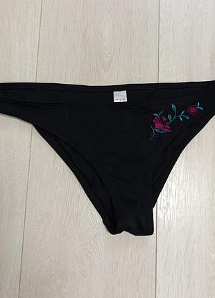 Черные плавки базовые плавочки низ купальника l 12 40 48