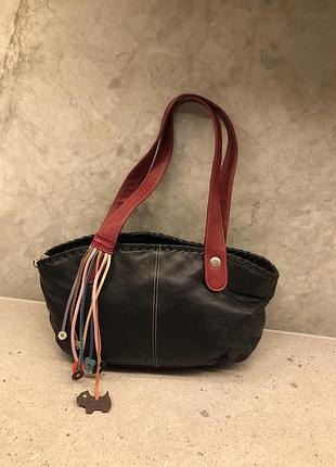 Сумка натуральна шкіра radley сумочка клатч чорна кожа натуральная