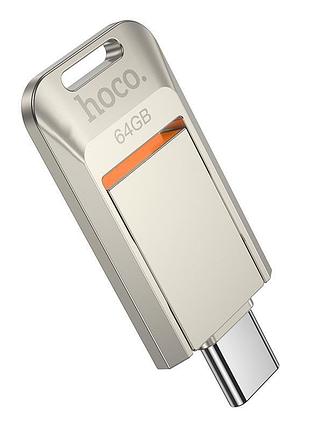 Hoco smart usb3.0 type-c rotating usb flash drive (64gb) ud17 |exfat|