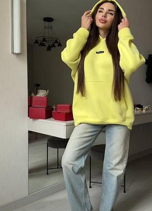 Худі на флісі оверсайз