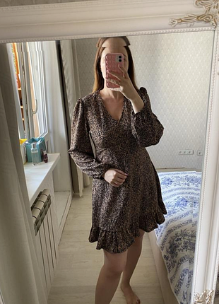 Стильная мини-платье в лео принт ❤️‍🔥