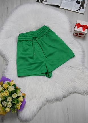 Zara шорти атласні зелені яскраві