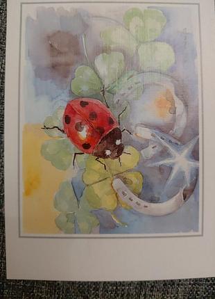 Листівка антикваріат репродукція картини сттенлі обритки (stanley obritski), зимова тематика