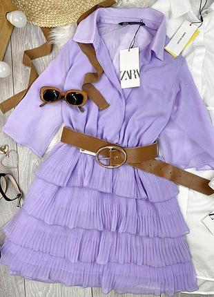 Сукня сорочка лавандова від zara