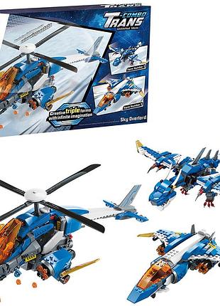 Детский конструктор qman 3в1 на 604 шт набор комбо пластиковый для мальчика 3+ лет