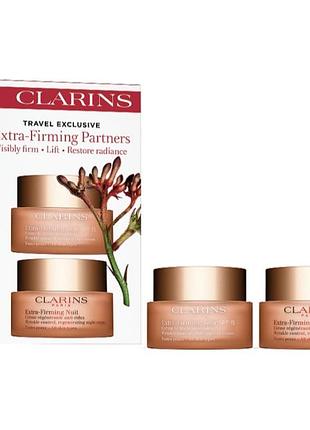 Набор по уходу за лицом clariris travel exclusive extra-firming partners set jour &amp; nuit 2×50 мл.