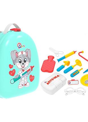 Игровой набор доктор для детей в рюкзаке на 13 предметов игрушечный детский комплект доктора