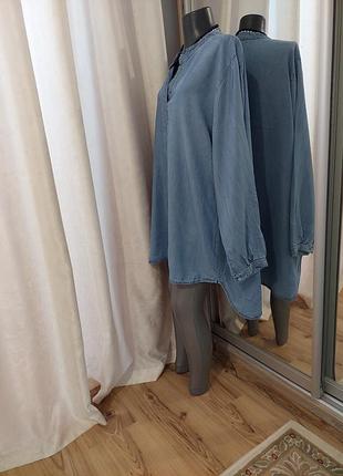 Джинсовая с пайетками рубашка 👕, туника 2
