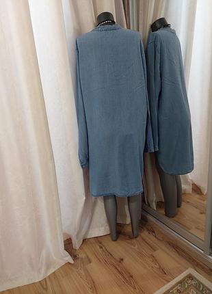 Джинсовая с пайетками рубашка 👕, туника 3