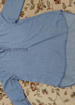 Джинсовая с пайетками рубашка 👕, туника 6