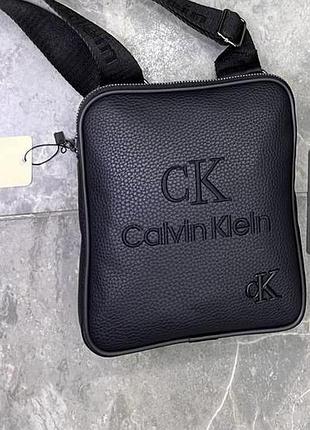 Сумка маленька чорна чоловіча calvin klein клатч кельвін кляйн крос-боді