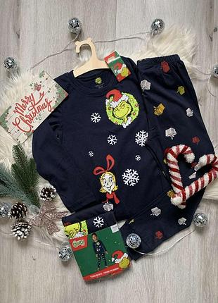 Новогодняя пижама гренч для девочки от 4 до 6 лет, (110 - 116 рост), бренд grinch нижняя