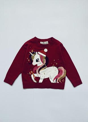 Дитяча кофта для дівчинки h&m | 3-4 роки | бордовий