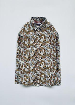 Next дитяча сорочка для хлопчика 6-7 років | з оленями | новорічна